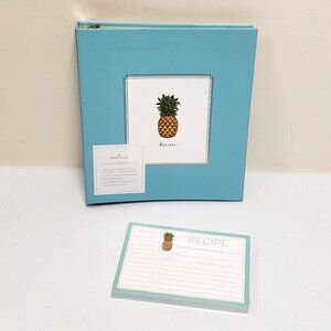 Hallmark Pineapple Recipe Organizer with Extra Recipe Cards